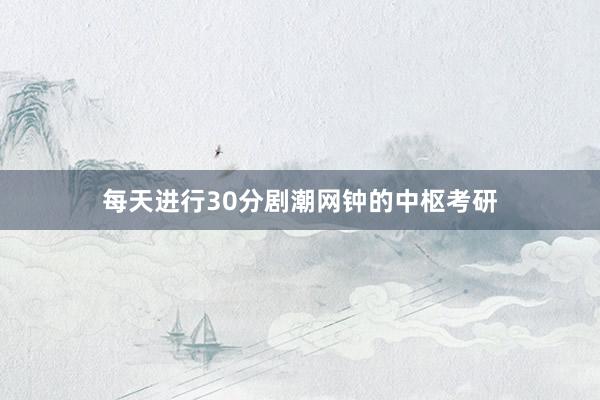 每天进行30分剧潮网钟的中枢考研